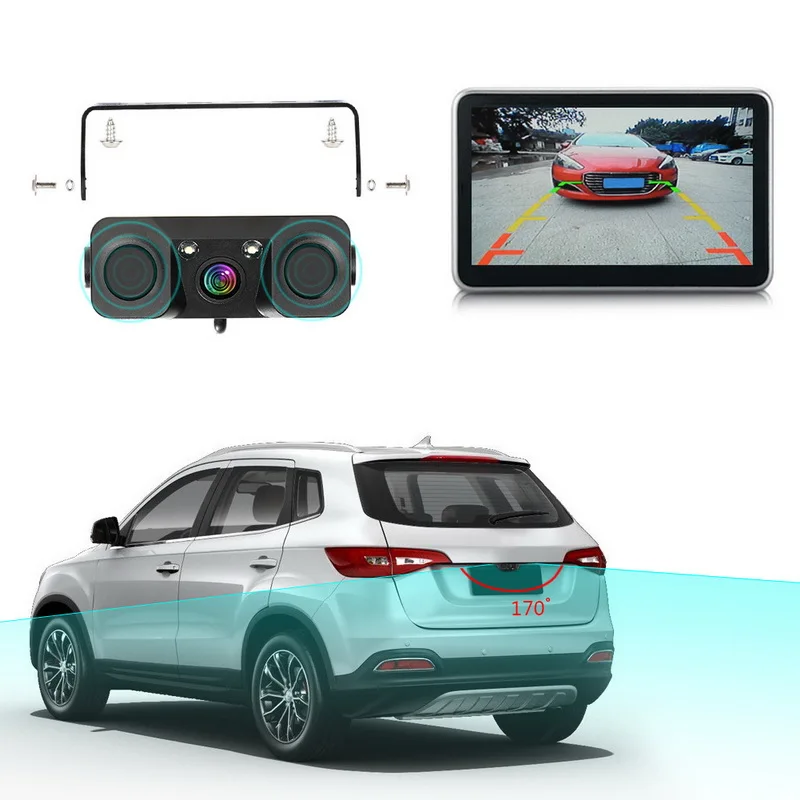 Universal 170 Degree Angle 2 LED Night Vision Reversing Auto Parking Monitor Car Camera Rear View | Автомобили и мотоциклы