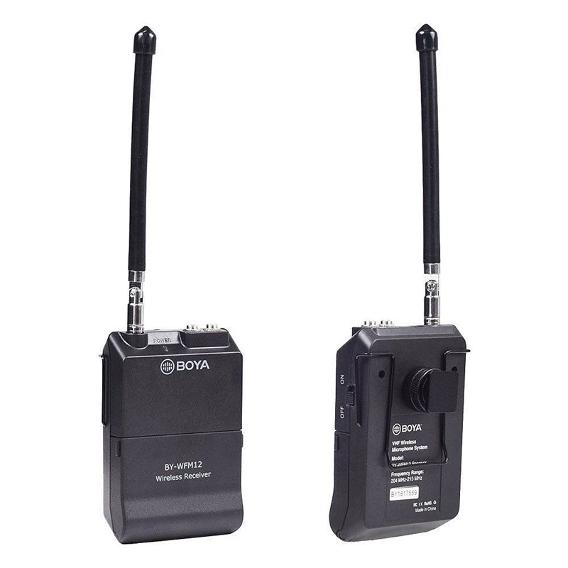 BOYA BY-WFM12 VHF беспроводной петличный микрофон для DSLR камер и смартфонов