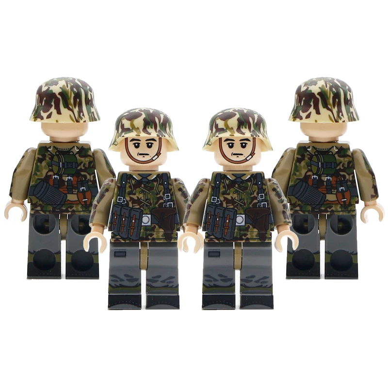 

WW2 Military Soldier Figure Bricks Camouflage German Field Army Special Force Soldiers Building Blocks Toys For Children