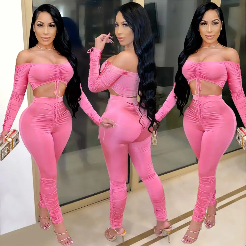 two piece set tracksuit women 2 piece sets womens outfits crop top stacked  leggings fall clothes two pieces outfits dropshipping