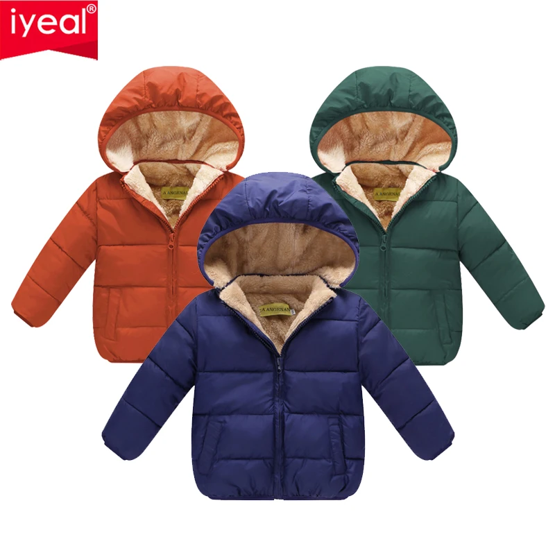 Children Jackets Baby Girl Hooded Fleece Inner Autumn Boys Winter