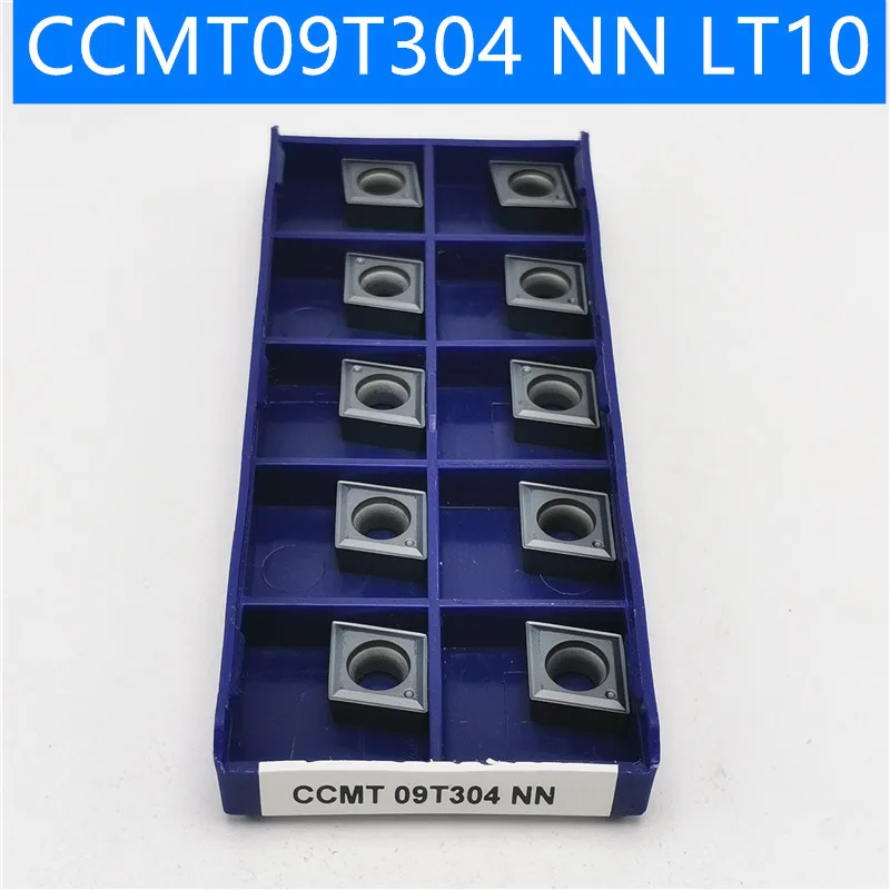 10 шт. CCMT09T304 NN LT10 поворотные твердосплавные вставки инструмент токарный фреза режущий инструмент для ЧПУ слот для резки CCMT 09T304