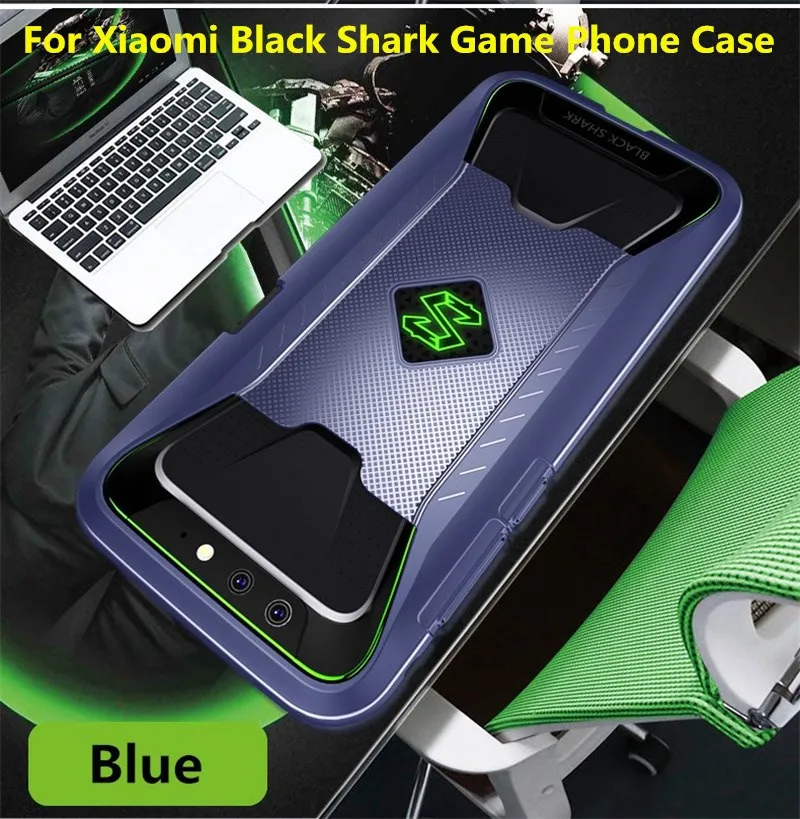 Модный Для Xiaomi Black Shark игровой чехол для телефона TPU Защитный чехол для Xiaomi черный чехол с акулой Гибридный противоударный защитный чехол - Цвет: Blue