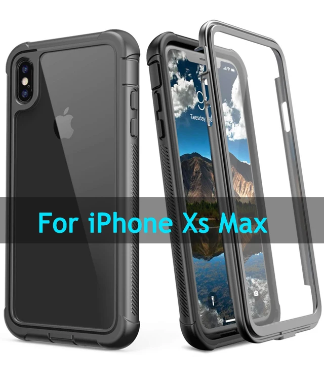 Чехол для iPhone 11 Pro Max 360 Защита iPhone11 чехол 2 в 1 прозрачный передний и задний Etui для iPhone 11 Pro Бампер Чехол