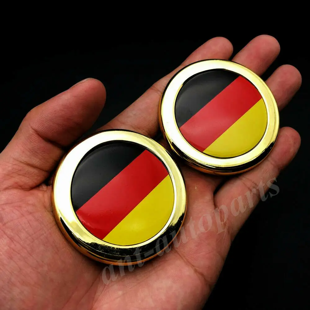 

Gold Germany German Flag Car Emblem Badge Motorcycle Gas Tank Decals Sticker