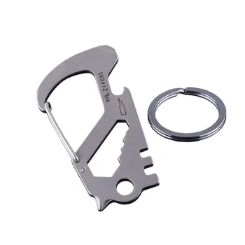

High Quality EDC Titanium Keychain Multifunctional Tool Beer Bottle Opener Pocket Outdoor Survival Tool.