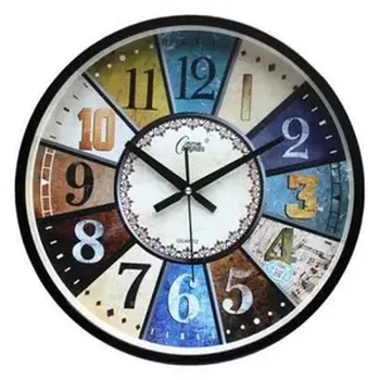 

Wall Clock American Country Retro Living Room Wall Clock Nostalgic Creative Industrial Style Living Room Cafe Bar Clock Watch