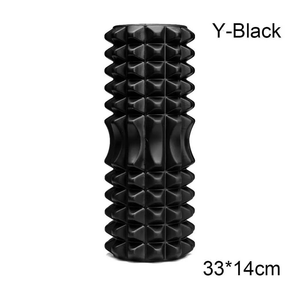 New Women Yoga Column Foam Yoga Pilates Fitness Foam Roller Sports Train Gym Massage Exercise Relax Foam Rolls Dropshipping - Цвет: Черный