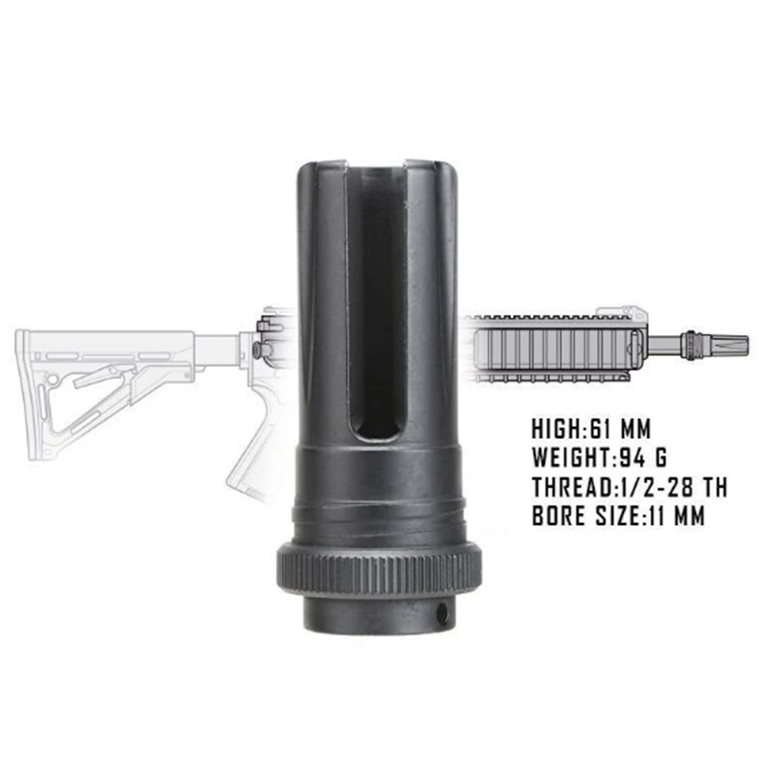 Steel ACC Barrel Decorative Cap for JM Gen.9 M4A1/JM Gen.10 ACR with 14mm Threaded Concave Tube