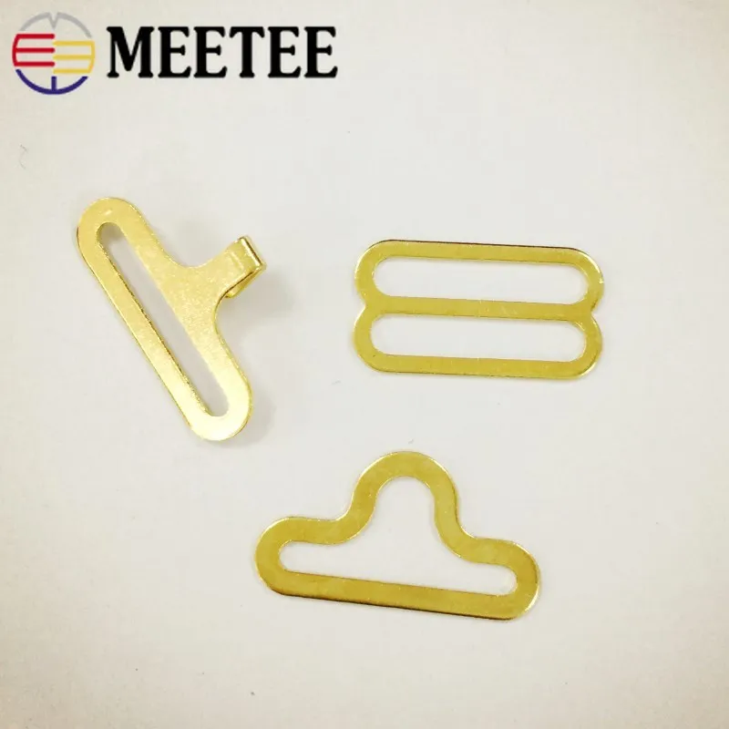 Meetee, 50 комплектов, 18 мм, аксессуары для галстука, галстук, крючок, галстук-платок, зажимы, крепеж, Регулируемая пряжка, сделай сам, нижнее белье, ремни, аксессуары