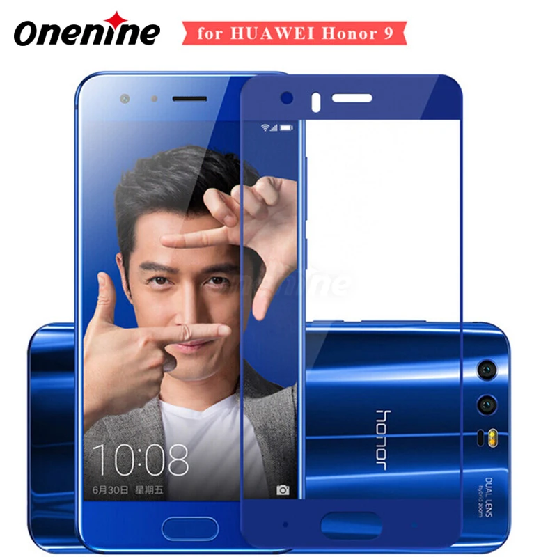 Закаленное стекло Onenine 4D для huawei Honor 9 защитная пленка с полным покрытием защита