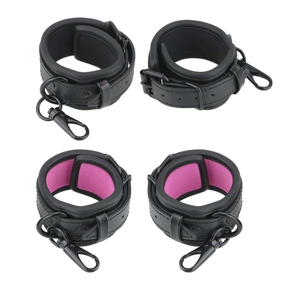 Sexy Adjustable Leather Handcuffs For Sex Toys For Woman Couples Hang Buckle Link Bdsm Bondage Restraints