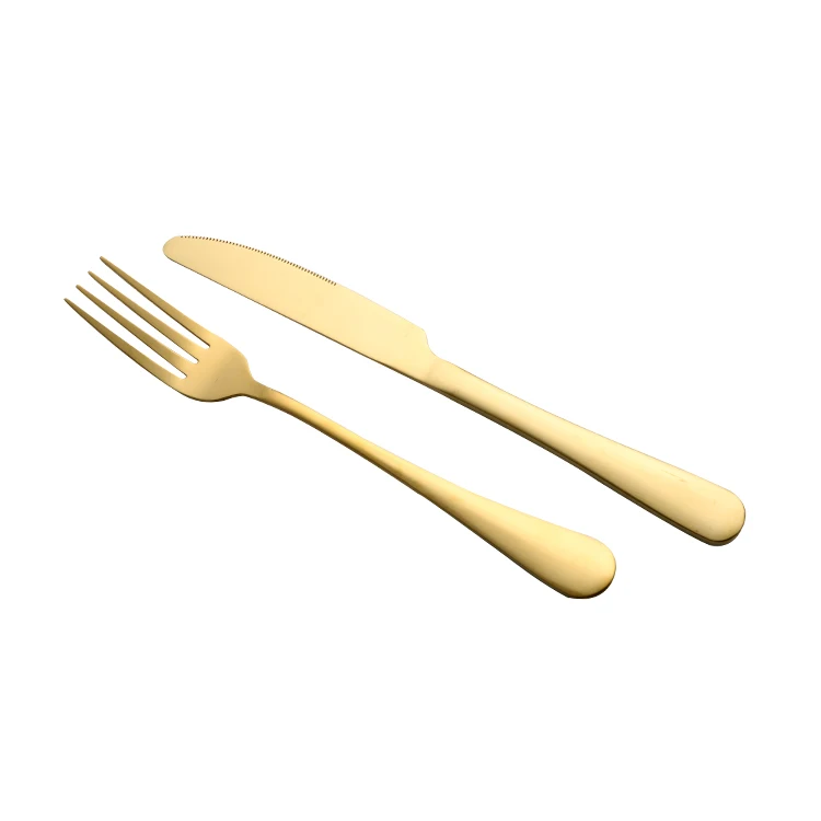 Gold Knife Folk Набор столовых приборов из 2 предметов, вилка и нож, набор столовых приборов из нержавеющей стали, набор кухонной посуды, наборы столовых приборов для свадьбы и отеля - Цвет: Gold Knife Folk