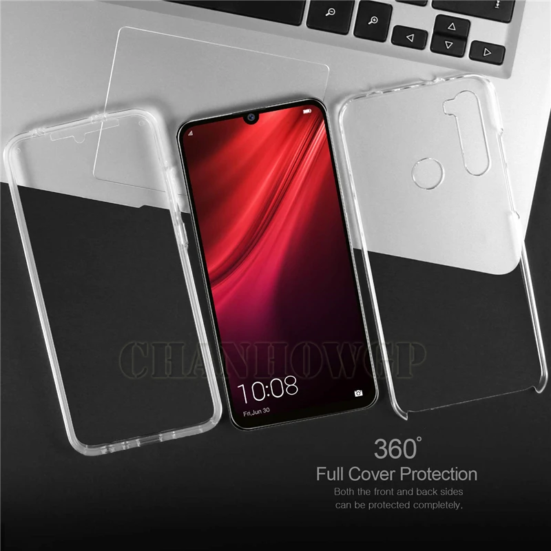 Прозрачный противоударный чехол 360 для Xiaomi Redmi Note 8 7 K20 5 6 Pro 8T 4 4X 7A Plus Mi 9 SE 9T CC9 A3 Lite