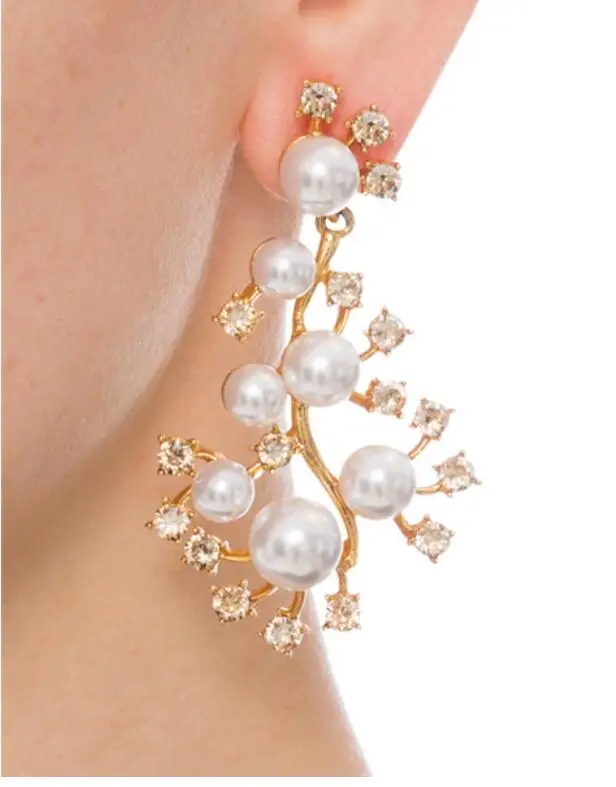 CSxjd Luxury Jewelry pearl Crystal Earrings
