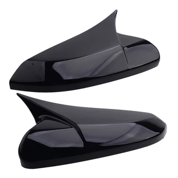 

1 Pair Ox Horn Glossy Black Side Rear View Door Wing Mirror Cover Trim Cap Housing Fit for Honda Civic 10th 2016 2017 2018 2019