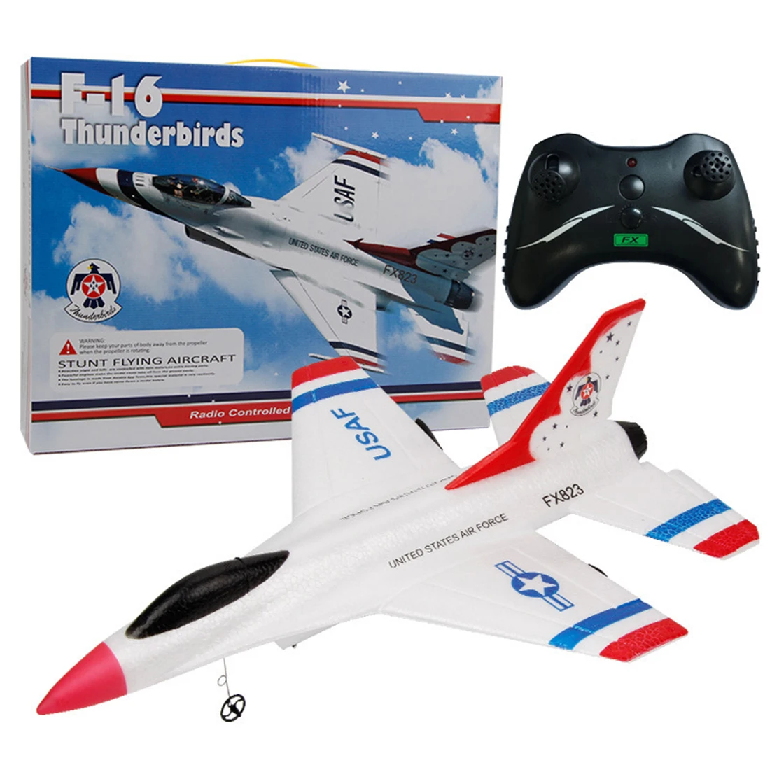 HOBBYINRC F16 2,4G RC EPP планер из пеноматериала крыло самолет игрушка боец для детей беспилотный набор аксессуаров-белый