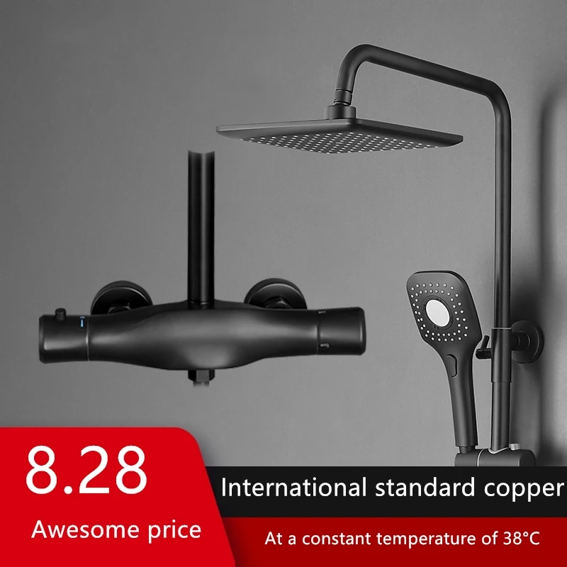 

Bathroom mixer Rain Shower Head Three functions A constant temperature International standard copper Quality bathroom shower