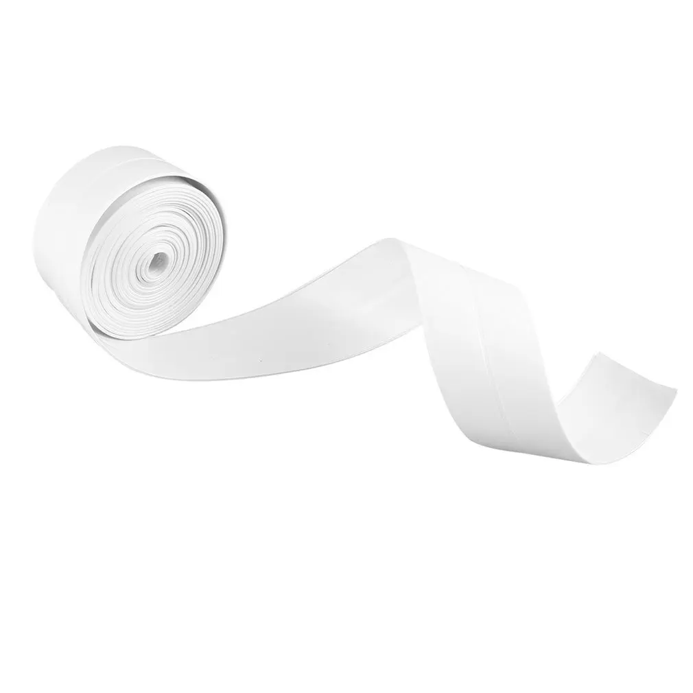 

3.4mx38mm Bathroom Shower Sink Bath Sealing Strip Tape White PVC Self adhesive Waterproof Wall sticker for Bathroom Kitchen