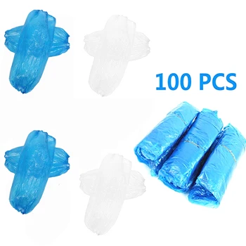 

100PCS Environmental Disposable Sleeves Cover Surblouse Plastic Sleeve Surblouse jetabl useful things for home