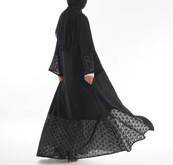 

Islam Muslim Abaya Dress Women Black Kaftan Kimono Long Robe Islamic Clothing Turkish Ramadan Big Swing Maxi Dresses Jubah