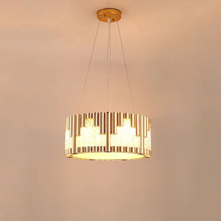 

Post-modern Golden LED chandelier lighting Nordic Crystal luxury hanging lamp living room Aluminum fixtures bedroom luminaires
