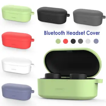 

Colorful Silicone Cover For QCY T1S/QS2 Case Earphone Case Wireless BT Headsets TPU Earbuds Shell Optional Hook