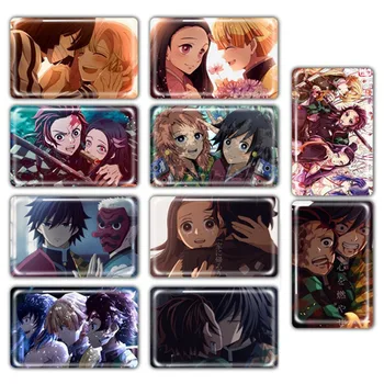 

10Pcs/Set Anime Demon Slayer Card Stickers Bus ID Waterproof Crystal Card Sticker Kids Sticker Toys Collection Gift