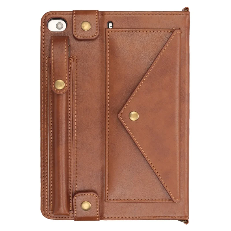 Brown Чехол для Apple iPad mini 5 Чехол-карандаш держатель Смарт кожаный Слот для карт сумка на ремне для iPad mini 1 2 3 4 Чехол 7,9" - Цвет: Brown