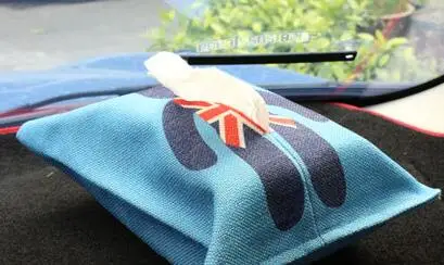 Handmade Cotton Union Jack Car Tissue Box Napkin Storage Holder for BMW Mini Cooper Countryman R60 R52 R55 R56 F55 F56 for Civic - Название цвета: Violence Bear