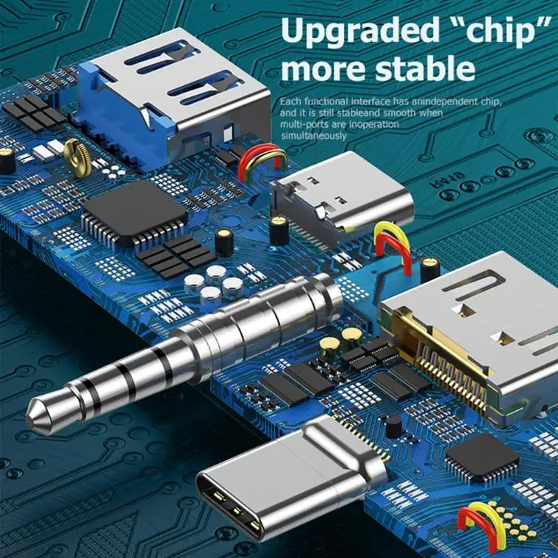 Baseus USB3.0 концентратор для поверхности Go type-C аудио к RJ45 Сплиттер USB3.0-A type-C аудио адаптер для microsoft Surface