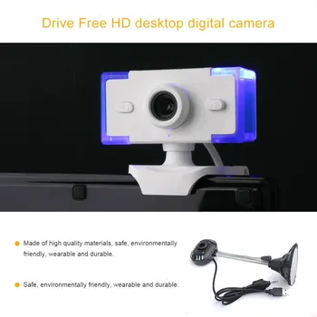

Computer Camera Sensor HD Video Recording Web Camera with Mic Night Vision for Desktop Laptop PC practical