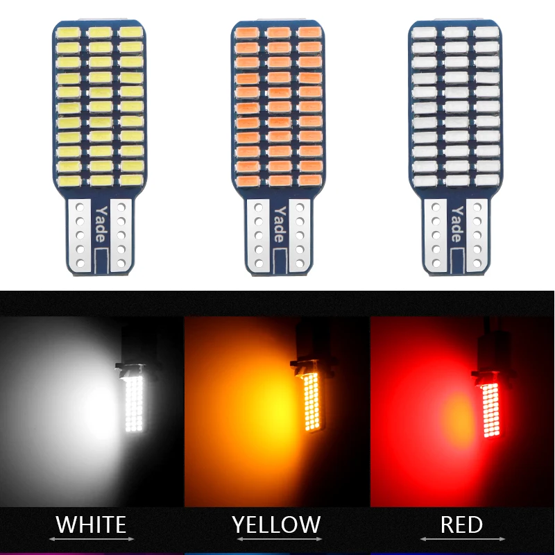 1 шт. T10 192 194 168 W5W светодиодный лампы 33 SMD 33 светодиодный 3014 автомобильные задние фары купольная лампа AC/DC 12V Canbus Error Free красная синяя машина дизайн