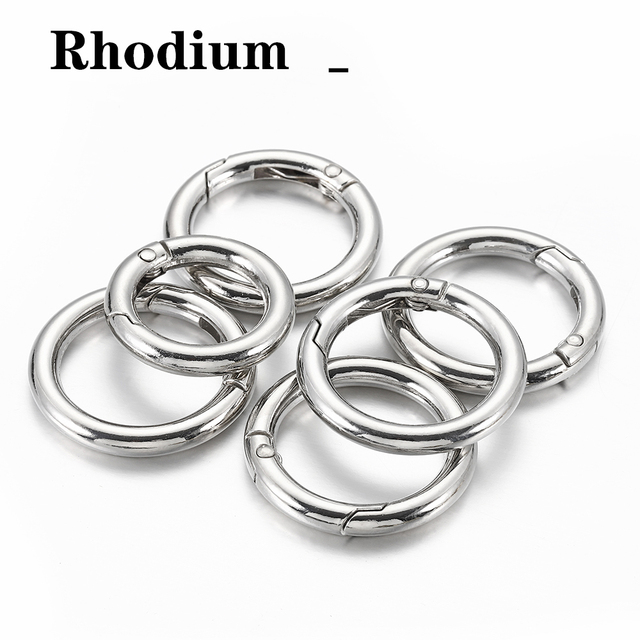Keyring Metal O Ring Spring Clasps Openable Handbag Belt Strap Buckles Dog Chain Snap Clasp Connector for DIY Making