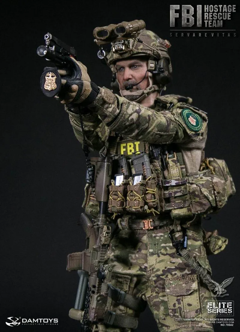 DAMTOYS 78042 1/6th FBI HRT AGENT HOSTAGE RESCUE TEAM Male Soldier Figure Toys 