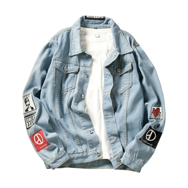 Wholesale Spring Autumn Fashion Teenagers Embroidery Gown Mens Casual Jacket  Boys Spring Autumn Korean Denim Jacket Men 201218 From Kong01, $25.54