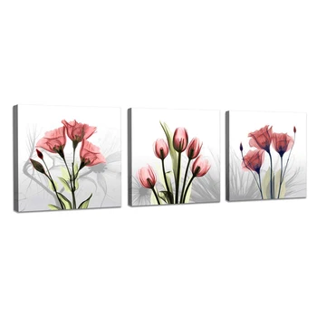 

New 5D Diamond Embroidery Full Needlework Diy Cross Stitch Diamond Painting Kit 3 Piece Elegant Tulip Flower decor WW045