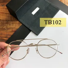 Круглые очки ретро рамки для мужчин TB102 Близорукость Оптические очки по назначению женщин с оригинальной коробке очки Oculos De