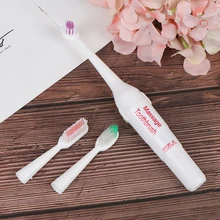 Электрическая зубная щетка с 2 головками, работающими от батареи, гигиена полости рта, зубная щетка для детей и взрослых, случайный выбор