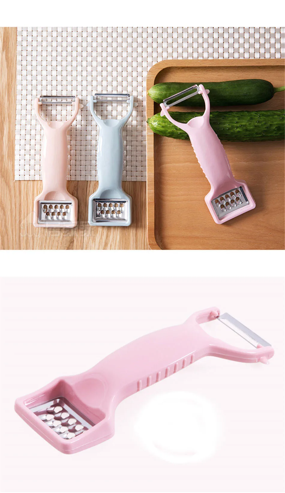 Multifunctional Peeler Garlic Press Vegetable Fruit Potato Carrot Peeler Grater Turnip Cutter Slicer Durable Kitchen Accessories