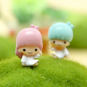 

Cute Little Twin Stars Couple Vinyl Action Figure Anime Model 2.5cm Micro Garden Decor Collection Doll Kids Birthday Gift Toys
