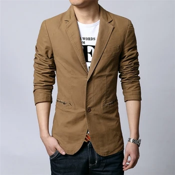 

Spring Autumn New Single Breasted Suit Jacket Men Fashion Slim Blazer Black Casual Work Career Male Coats Tops Plus Size 6XL