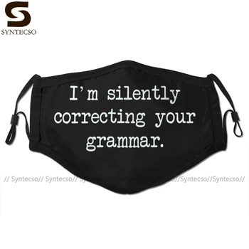 

Nerdy Mouth Face Mask I AM Silently Correcting Your Grammar Facial Mask Kawai Funny with 2 Filters for Adult