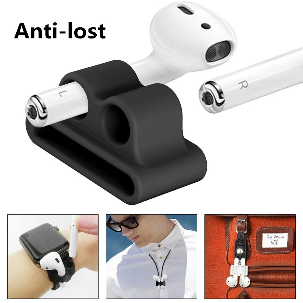 

Anti-lost Silicone Bluetooth Earphone Stand Holder For AirPods Apple i7 Earphones Earbud Holder Clip For Apple Watch Accessories