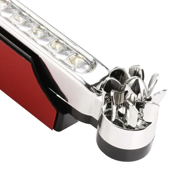 

2pcs 20*40*120mm Plating + Plastic Car 8-LED White Light Decoration Wind Energy Power Powered Motorcycle Truck