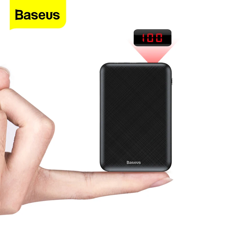 Baseus 10000mAh Mini Power Bank Portable USB Type C Fast Charger Small 10000 mAh Powerbank For iPhone Xiaomi Mi External Battery afbeelding