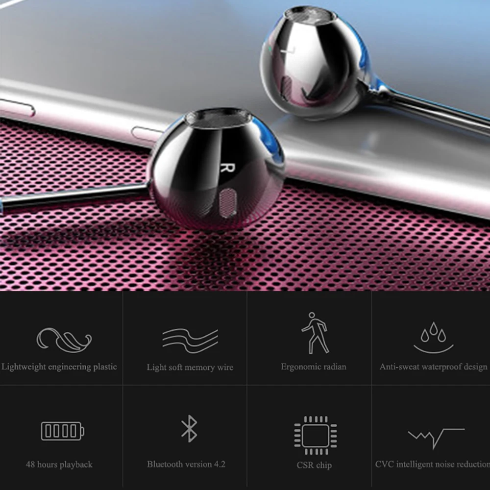 Earphone metal heavy bass wire control semi in ear headset K song chicken game universal for Apple Android system