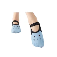 Женские Профессиональные Нескользящие бандажные спортивные носки для йоги, для женщин, для тренажерного зала, фитнеса, спорта, без пальцев, Нескользящие, для пилатеса, балета