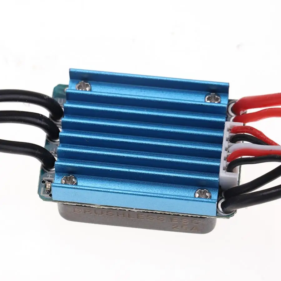 

Hot 7200KV 4P Sensorless Brushless Motor 25A Brushless ESC for 1/18 Car Boat Bullet Connector RC Speed Controller Hobby Toy Part