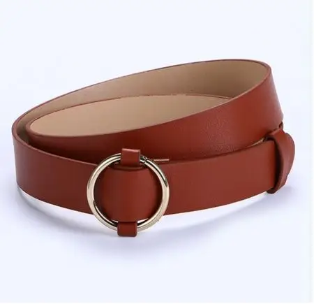 Style2Brown Горячая распродажа! женский ремень с пряжками, с золотой пряжкой, для джинсов, диких ремней для женщин, модные простые повседневные брюки M067 - Цвет: Style2Brown